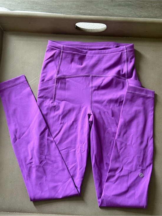 lululemon athletica Pants - Lululemon Fast & Free High-Rise Purple Leggings with Side Pockets Size 4 28”